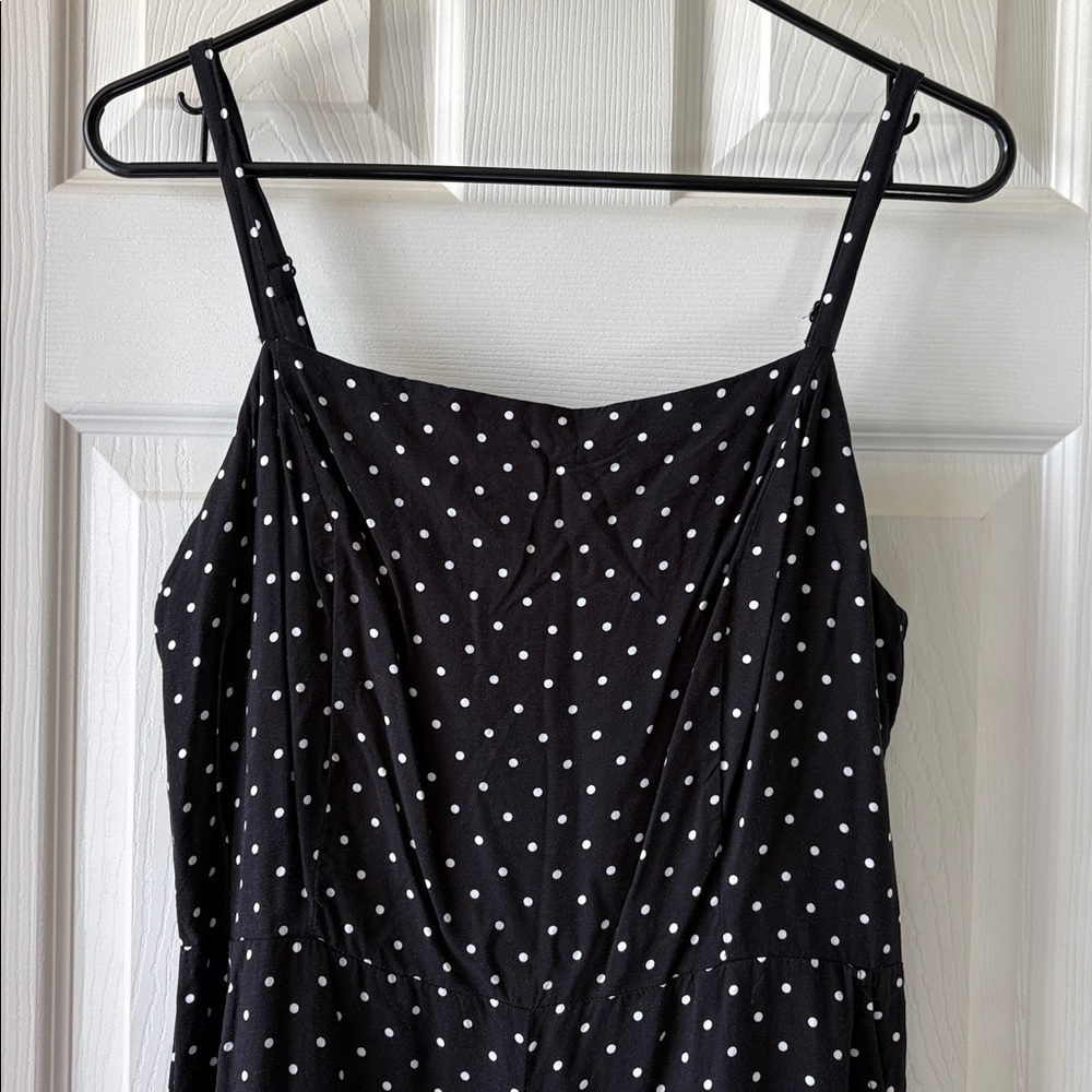 Old Navy Black Polka Dot Cropped Strap Jumpsuit - Picture 5 of 10